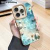 Phone Case: 2D flat lambskin suitable for iPhone 18, 17, 16, 15, 14, 13Pro protective case, dreamy universe, clear blue ocean, Christmas and Halloween