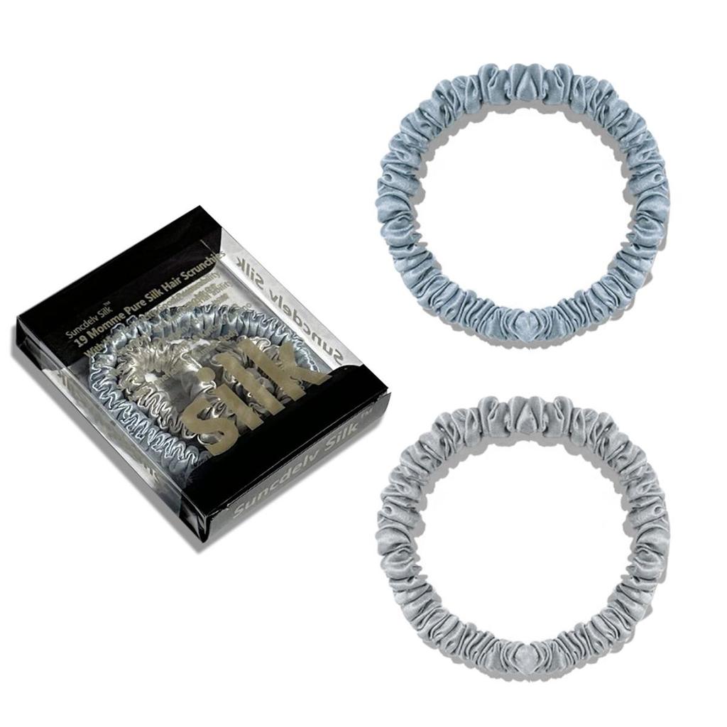 1 Box Haargummis aus 100 % reiner Maulbeerseide, Haargummis aus Seide, Haarbänder, schmale Haargummis, Pferdeschwanzhalter, Haarpflege-Zubehör