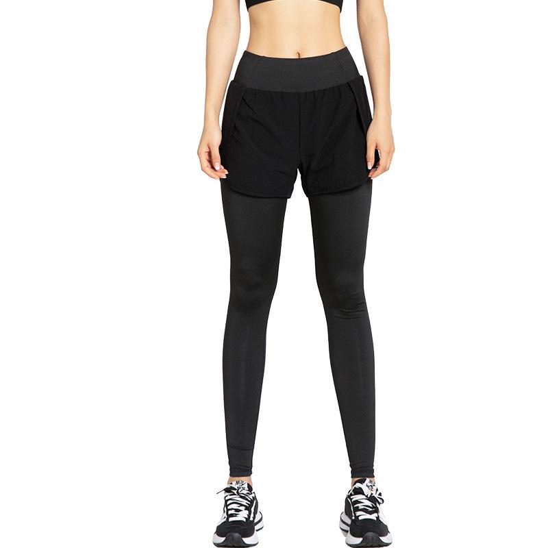 Sport-Leggings zweiteilig mit hoher Taille, schnelltrocknend und mit Taschen
