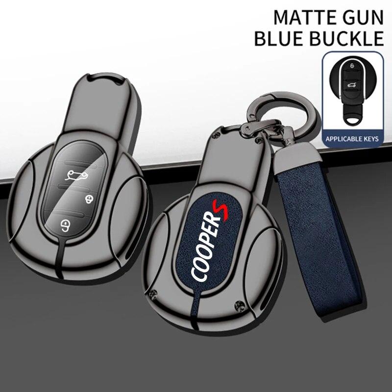 Çinko Alaşım Deri Araba Anahtarı Durum Kapak MINI Cooper çalışır Clubman Hardtop Hatchback Countryman F54 F55 F56 F57 Oto Anahtarlık