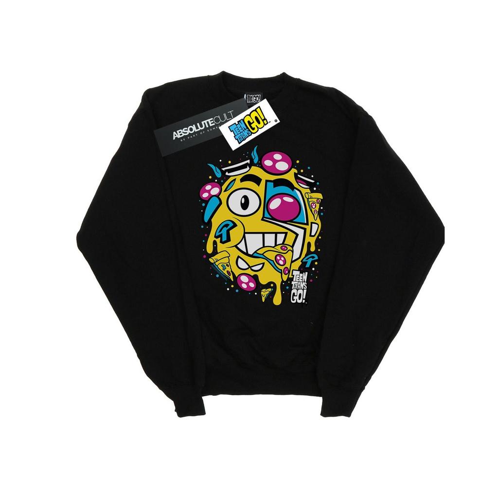DC Comics Mens Teen Titans Go Pizza Face Sweatshirt