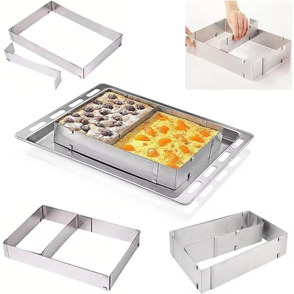 Retractable Adjustable Mousse Cake Ring Rectangle/Square Baking Mold Household Cake Mold  Dough
