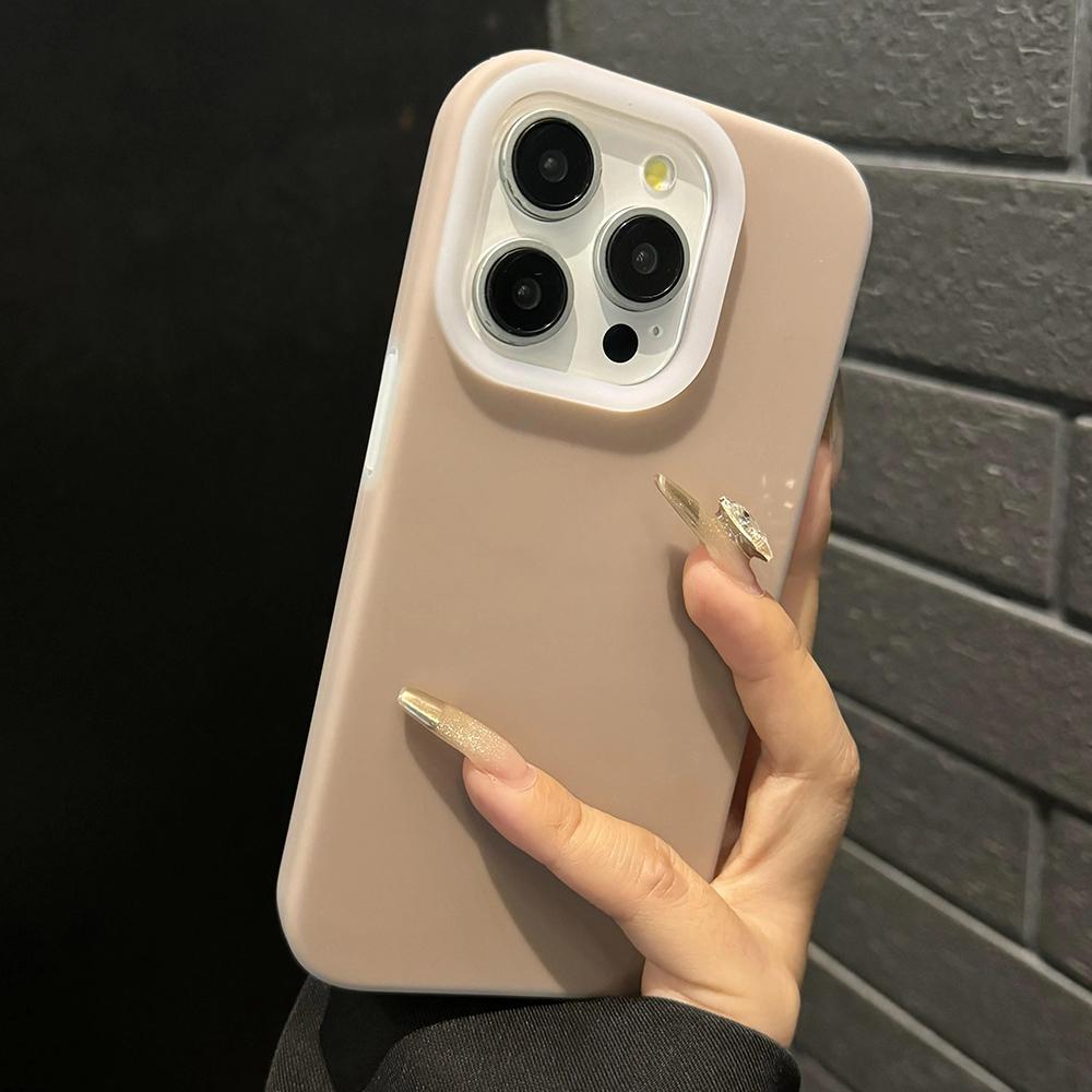 Genuine Jelly Liquid Silicone Phone Case for iPhone 16 15 14 13 12 11 Pro Max Full Scratch-proof Soft Bumper Cover Coffee