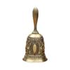 Bronze Retro Hand Crank Bell - Vintage Decorative Serving Bell for Home, Bar, or Restaurant.