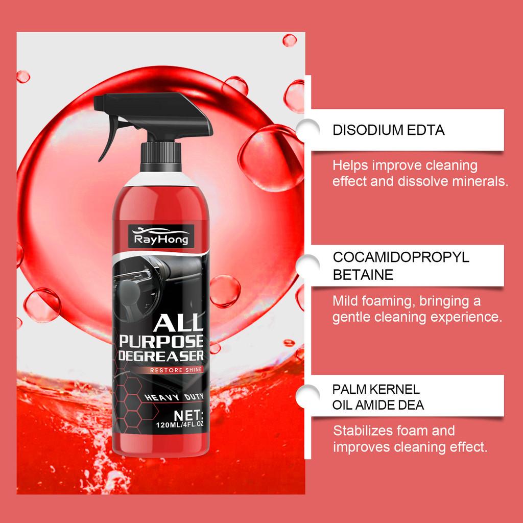 Rayhong Multifunctional Car Cleaner Powerful Stain Remover For Seats Steering Wheels And Exteriors