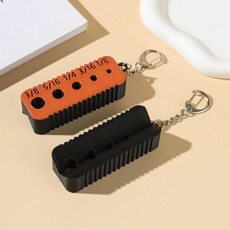 Drill Guide For 4-10Mm 3/8 5/16 1/4 1/8 Holes Drill Bit Diy Drill Jig Block Joints Tool Portable Keychain Design