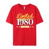 Limited 1980 Printed On Tops Tees Cotton Unisex Tshirts Group Printed On TeeShirt 2024 Hot Sale Top Quality