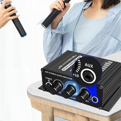 Stereo Audio Amplifier Power Computer Office Household 3.5mm AUX Input Amp Receiver for