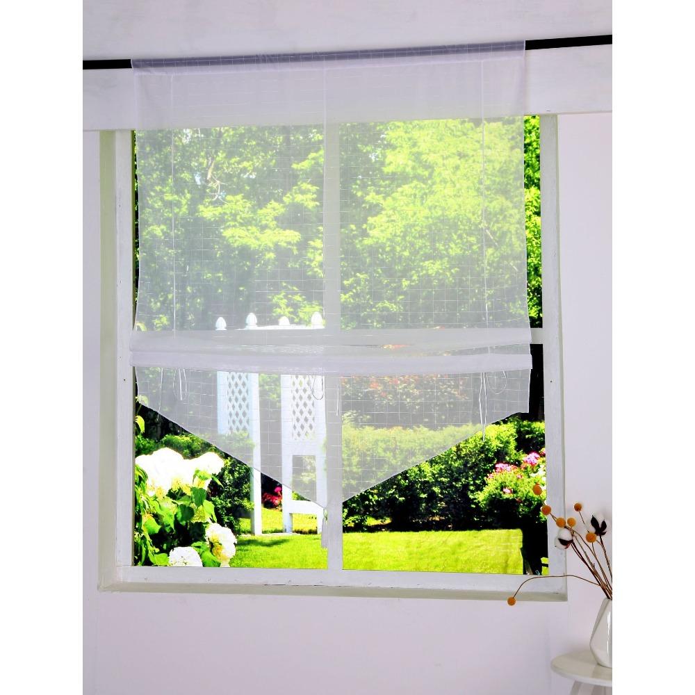 Roman Curtain, Lifting Curtain, Kitchen Study Balcony Floating, Embroidered Curtain Window Screen Sz-9