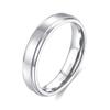 Tigrade 4/6/8/10mm Black Titanium Ring Man Brushed Wedding Band Women Engagement Rings Silver Color Bague Femme Anneau Bijoux