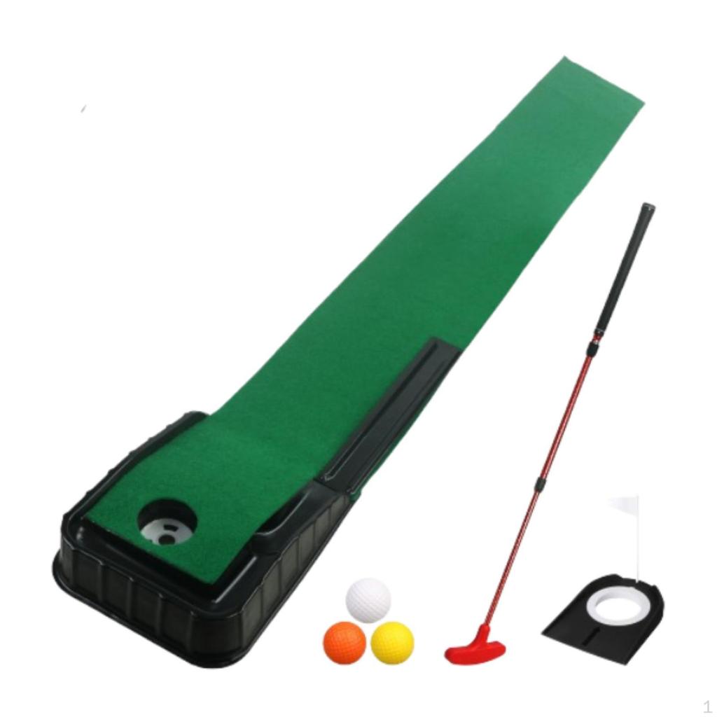 Golfová putting podložka s automatickým vrátením loptičky Zlepšite presnosť a rýchlosť Tréner putteru s 3 loptičkami