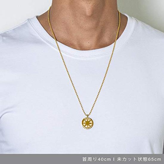 BANDEL TITAN NECKLACE Titanium Necklace Adjustable Power Japan Technology [Genuine] Length, Processing, (Gold)