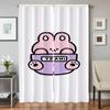 Home Interior Kitchen Curtains for Living Room 2 Pieces Blackout Curtains Door Curtain Cute Animals Partition Bedroom Decoration
