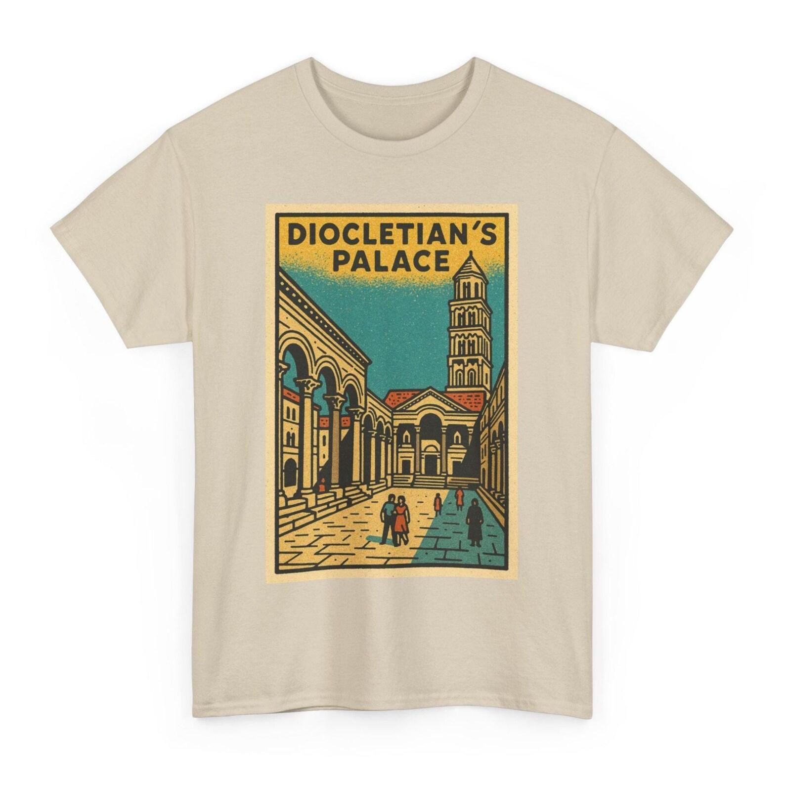 Diocletian s Palace T-Shirt: Retro Comic Split Croatia Tee L