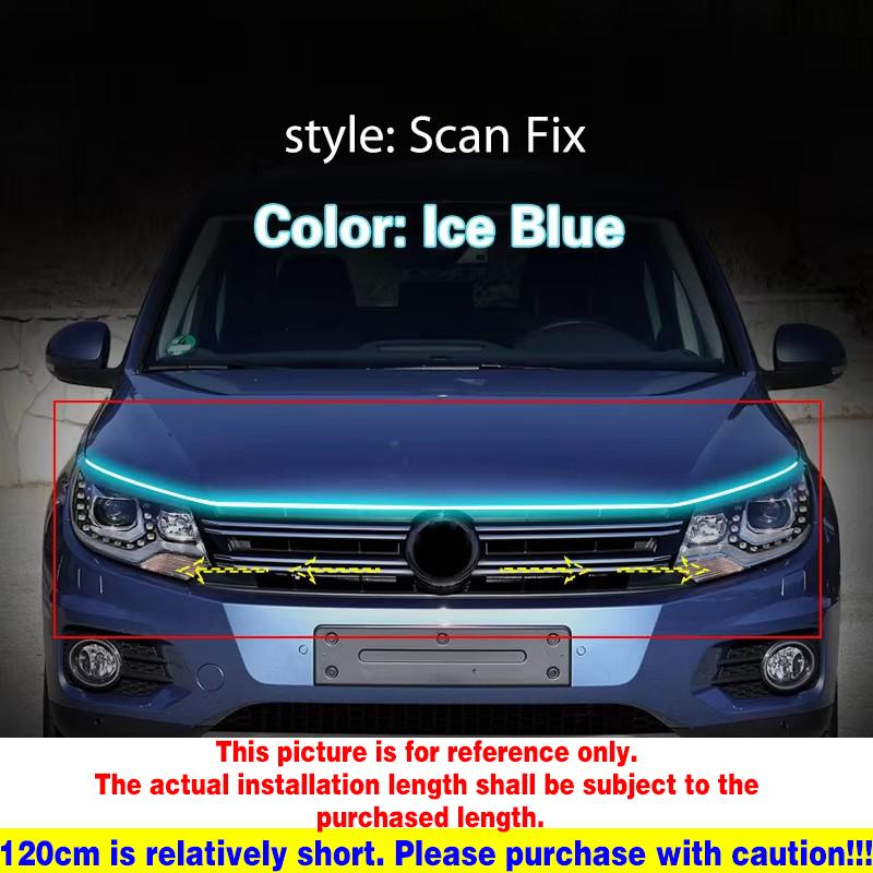 Car Flashing 1pcs Waterproof Car light DRL Daytime Running Light with Start Scan fog lamp 12V for Volkswagen VW Tiguan 2007-2022