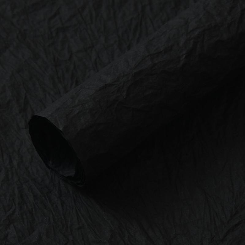 

5 листов/пакет Бумага для упаковки подарков в виде сложенных цветов Без запаха Губчатая бумага Для DIY упаковки цветов Крепированная бумага Винтаж 56x56см чёрный