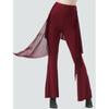 Ținute Moderne de Dans pentru Femei, Pantaloni-Fustă Talie Înaltă, Îmbrăcăminte pentru Antrenament și Postură Dans Clasici, Pantaloni Ușor Évasé