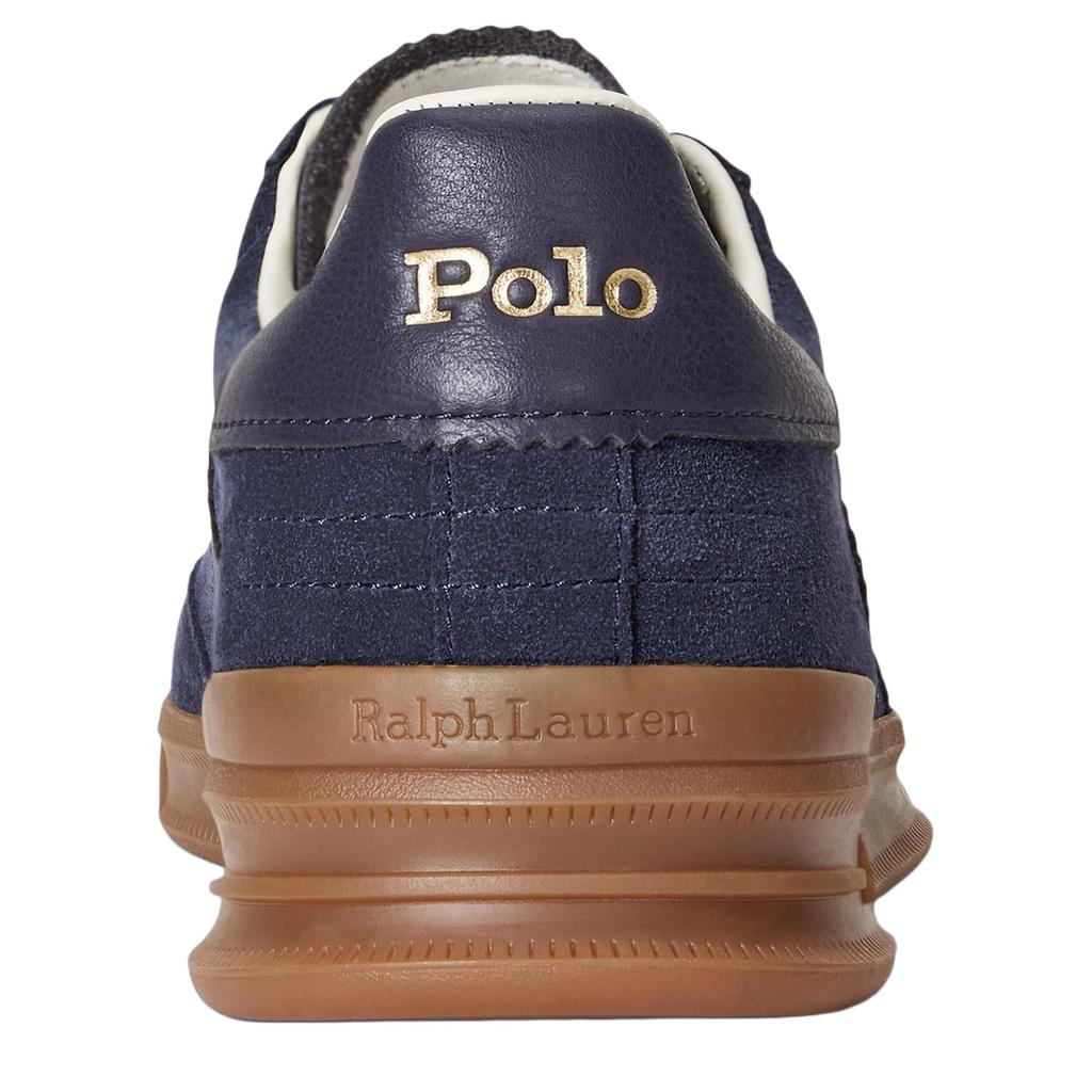 Polo Ralph Lauren Heritage Aera Leather Lace-Up Low-Top Sneakers Men sneakers Navy-Blue 100059705