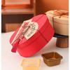 Oval Red Kraft Paper Box - Forest Style Cookie & Candy Gift Packaging Box
