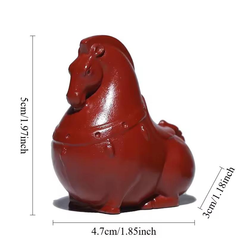 Purple Sand Tea Pet Horse Ornament Handmade Zodiac Tea Pet Tang Horse Sculpture Tea Tray Tea Play Accessories Decoration