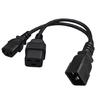 C20 zu C13+C19 Y-Splitter Stromstecker Kabel Einzeln IEC 320 C20 Stecker auf C13+C19
