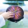 Tambourine with Double Row , 8 Inch Wood Handbell Music Reflective Drum, Hand Drum Percussion