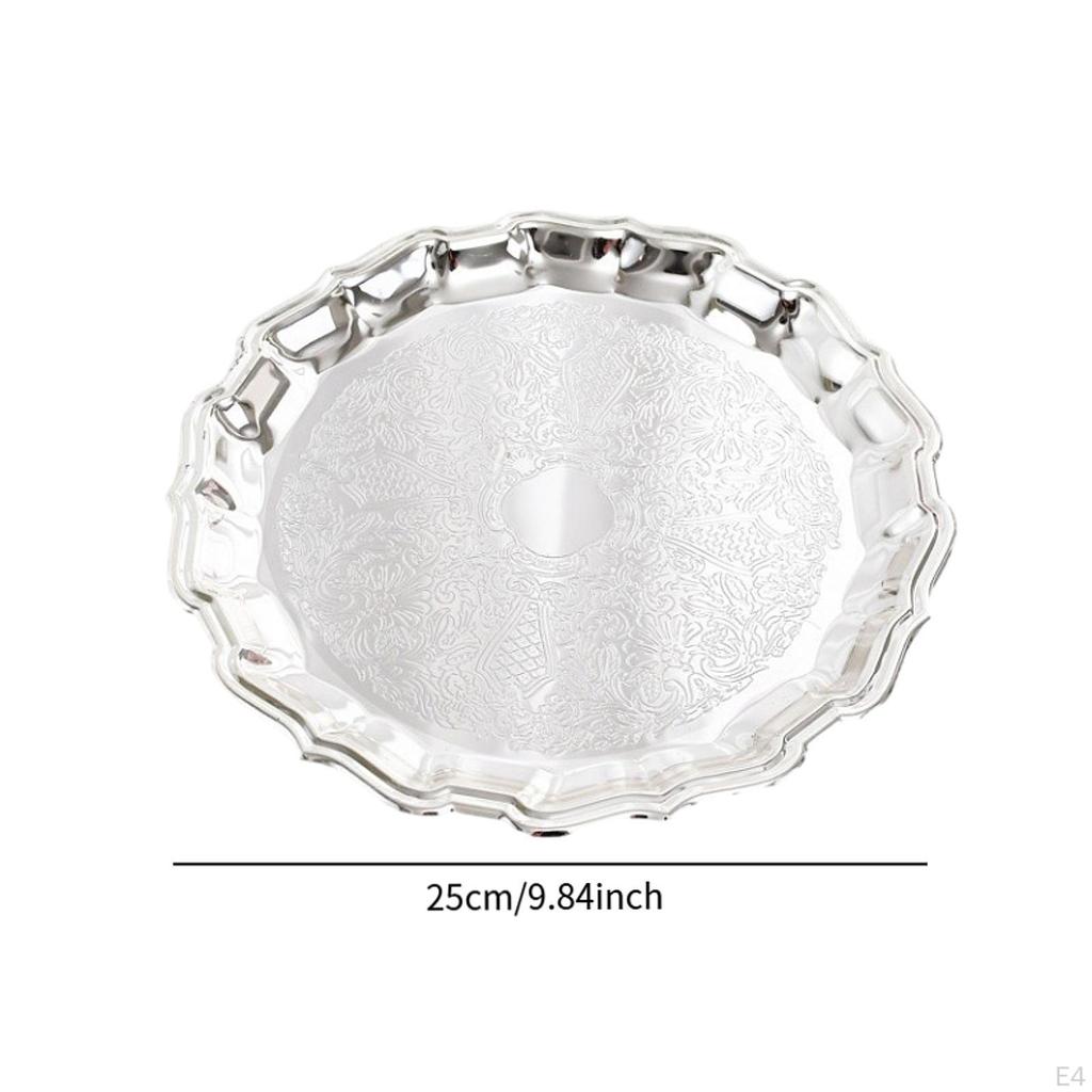 Decorative Serving Tray Food Jewelry Holder for Necklace Candle Dessert 32cm