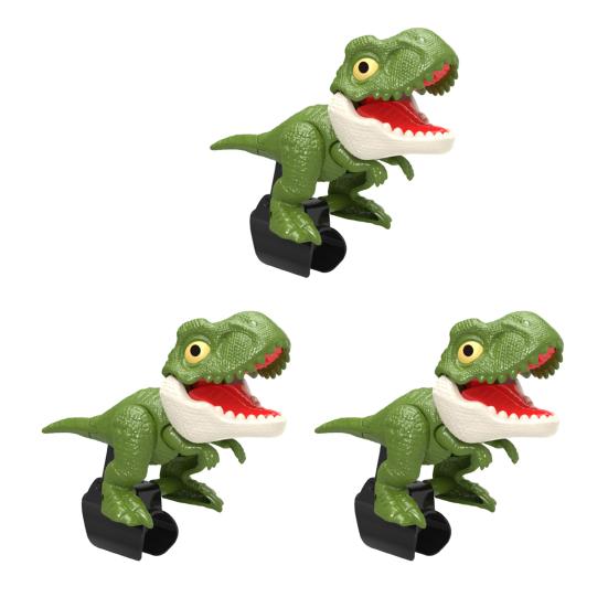 3 Pcs Dinosaur Action Figures with Movable Mouths Funny Finger Dino Toys for Kids Dinosaur Figure Chomp Toy Gifts for Halloween Easter Christmas