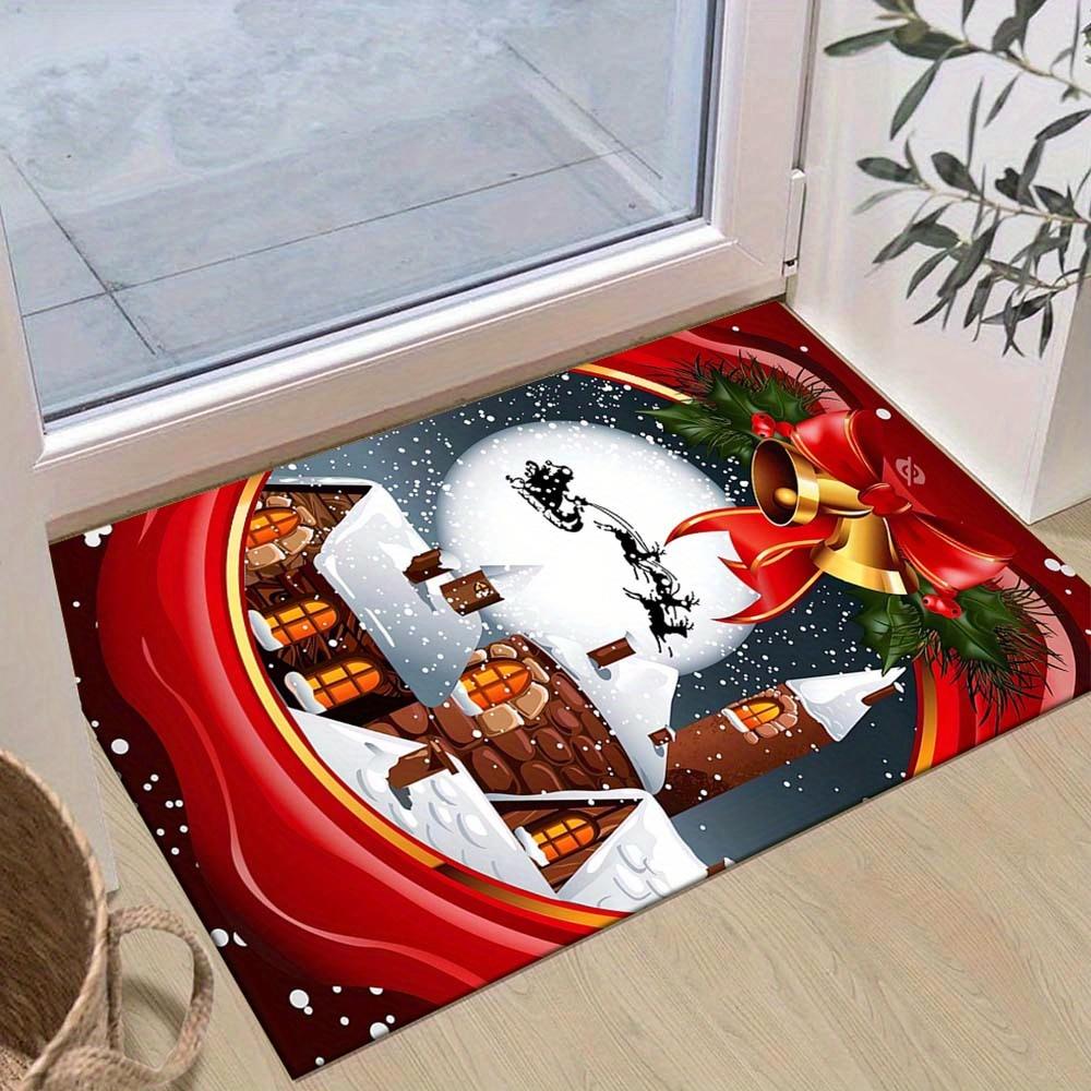 

1pc Santa Claus Delivering Gifts Area Rug, Slip-Resistant, Easy-Clean, Stain-Resistant, Perfect for Cozy Living Rooms, Bedrooms, Kitchens, O 60cm by 90cm