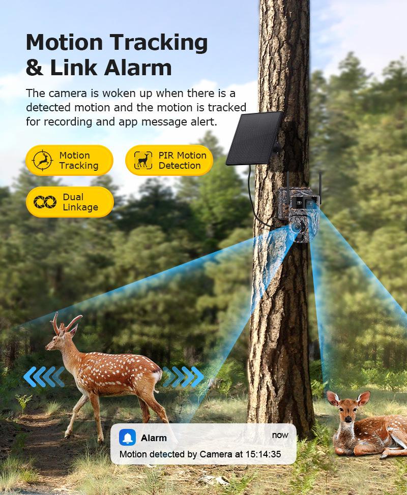 Cross-Border Solar Camouflage HD Night Vision Camera with Low Power Use