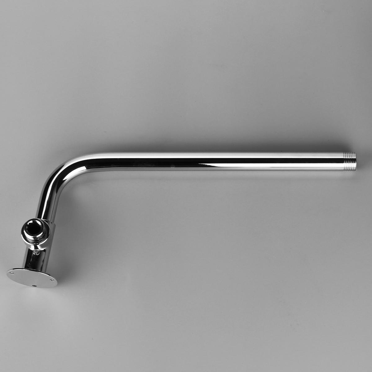 31cm Bathroom Chrome Wall Mounted Shower Extension Pipe Arm For Rain