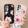Soft Phone Cover Case for Samsung Galaxy S22 Ultra S25 S21 A25 S20 FE S23 Plus S24 A26 A55 A24 A35 A36 A54 A34 Pink Flower
