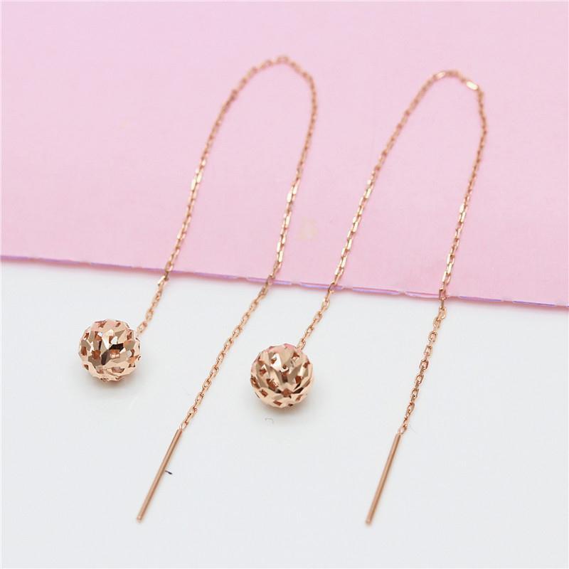 Изысканные Фиолетово-Золотые Русские Полые Шарообразные Наушники Антикварные Розовое Золото Автомобильные Цветочные Бусины Длинные Наушники Украшения