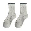 Sock - Winter Polka Dot Soft Lace Versatile Mid-calf Socks with Stretch, Soft Fabric, Comfortable and Warm Wool Socks
