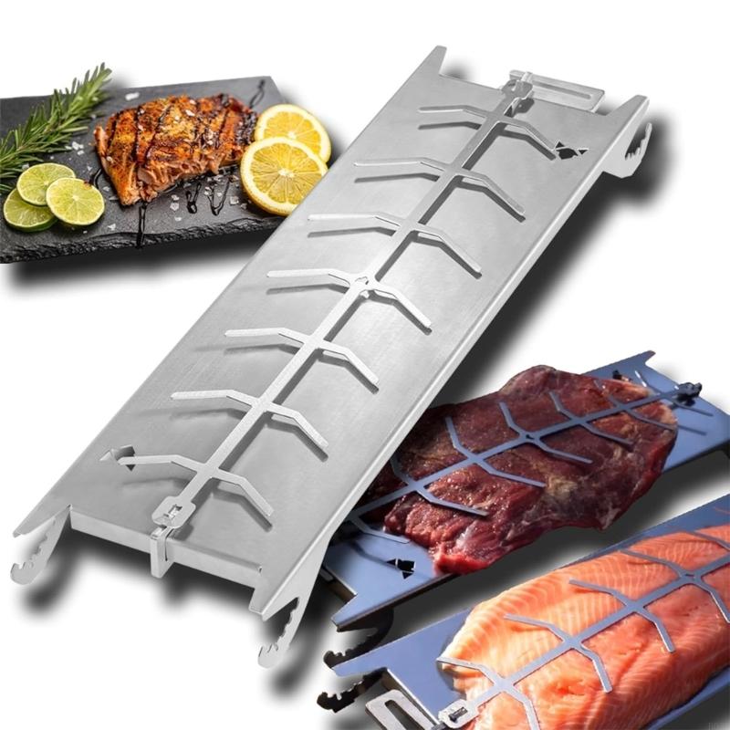 Einfach zu bedienender Spannmechanismus Fischgrill Inklusive Drehfunktion Für Schnelles Outdoor-Kochen B03E