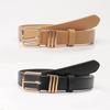 Womens Slim Faux Leather Belt With Alloy Pin Buckle Casual Chic Waistband Jeans Office Wear