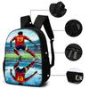 3-Piece 19 Soccer Star Pattern Backpack Set – Large-Capacity Casual Backpack with Matching Clutch & Tote Bag, Perfect for Daily