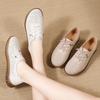 Fashion Outdoor Women Jogging Casual Shoes Cow Leather Soft Sole Slip-on Flat Loafers Ladies Sneakers Breathable Walking Trainers Summer