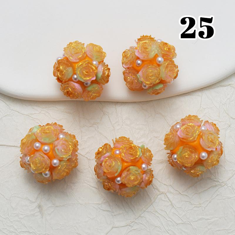 2Cm 10Pcs Charm Rose Polymer Clay Colorful Lover Acrylic Beads for Jewelry Making Diy Necklace Bracelets Earring Accessories New