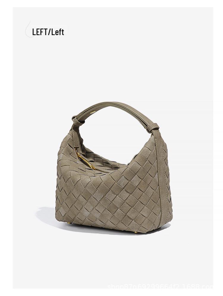 2025 Frosted Hand-Woven Mini Diamond Pattern Crossbody & Shoulder Handbag for Women