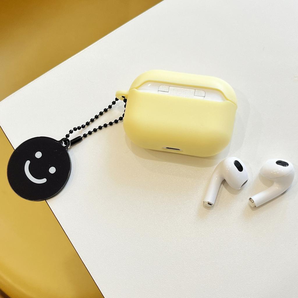 Japan and Korea Simple Smiley Face for AirPods 1 Protective Case Cortical Pro1 Bluetooth 1/1 Generation Earphone Case Hanging Chain