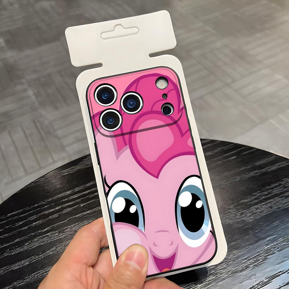 Anime M-My L-Little-P-Pony Cute Phone Case For IPhone 17 Air 16 E Pro Max 15 14 13 Mini 12 Pro 11 Max Plus Black Soft Shell
