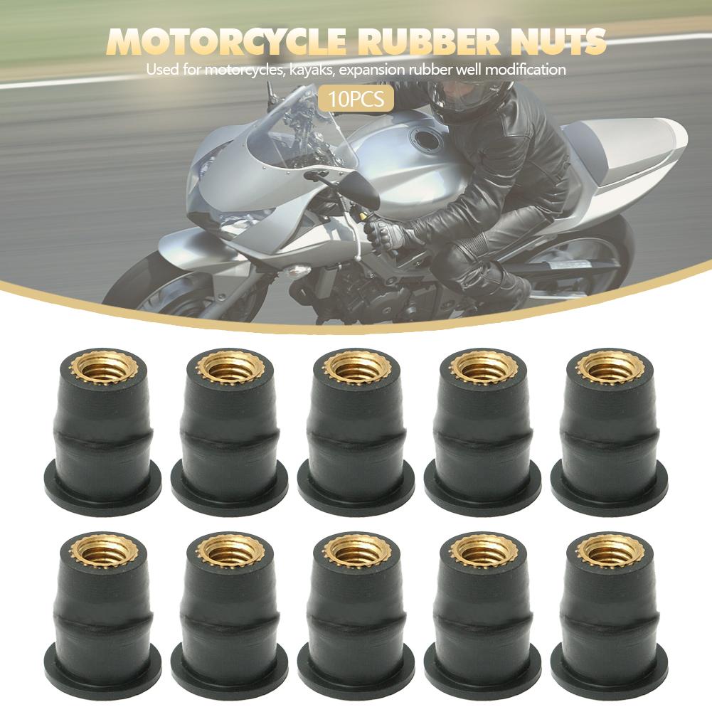 10/20 Stück M5 M6 5/6mm Metrische Gummi-Spreizmuttern Windschutzscheibe Verkleidung für Honda für Suzuki Auto Motorrad Offroad