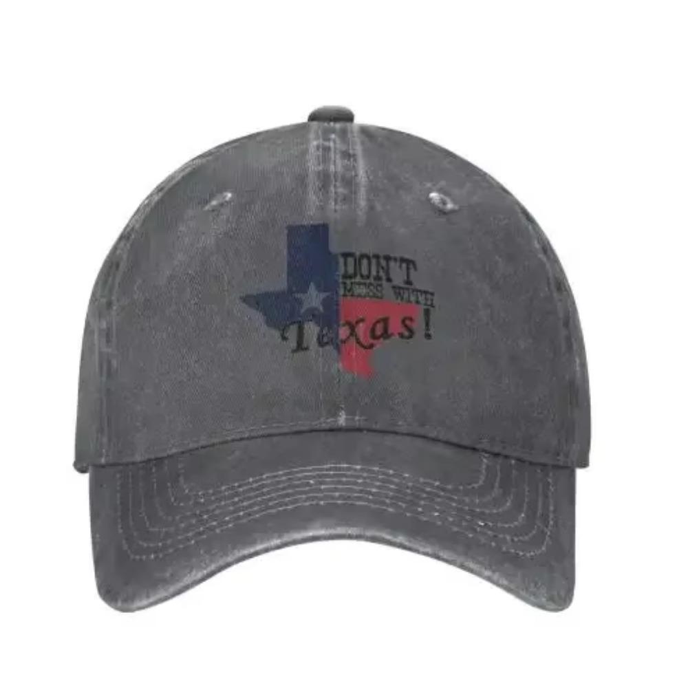 Denim Cap Dont Mess with Texas Baseball Dad Caps Classic Adjustable Casual Sports for Men Women Hats Gray