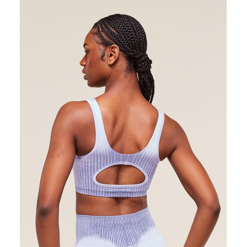 Gymshark Diffuse Seamless Sports Bra Fresh Lilac Cobalt Purple B3b3h Pb9j