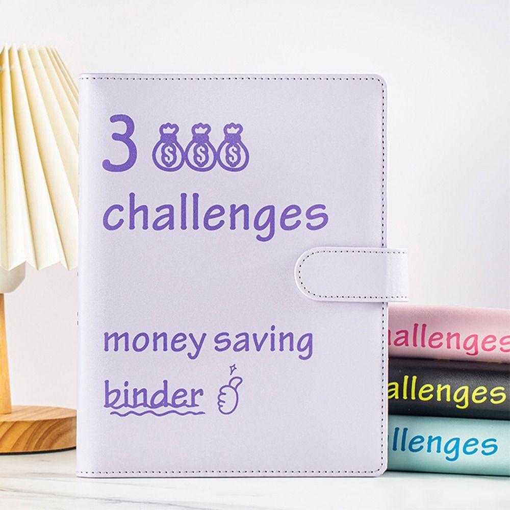 PU 100 Envelope Challenge Notebook Colorful Money Organizer  Office Stationery Supplies