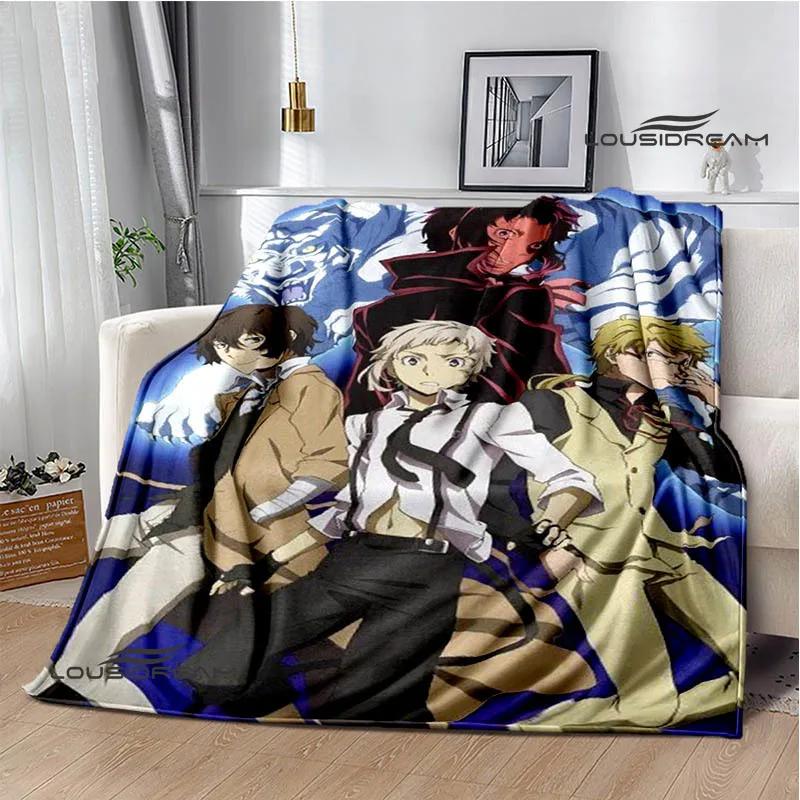 Cartoon bungou stray dogs printed blankets Picnic blanket Warm Flannel blankets Home bed linings blankets for beds Birthday Gift