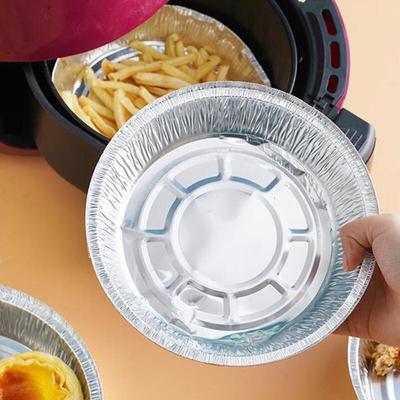8-inch Deep Aluminum Foil Pans for Air Fryer & Oven