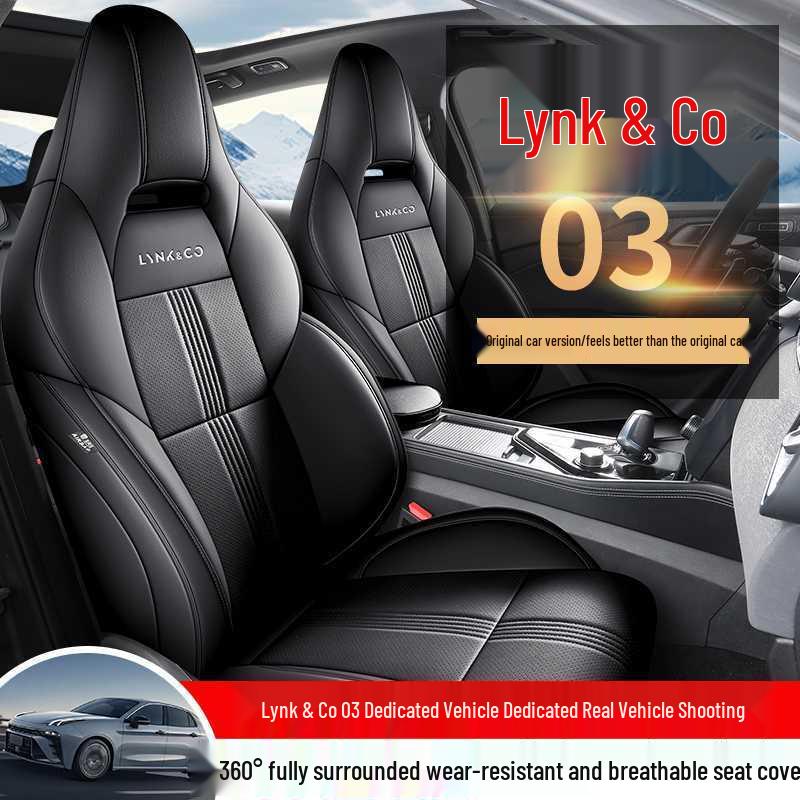 Lynk & Co 03 Leather Car Seat Cushions (23-26), All-Season, Fully Wrapped, Vehicle-Specific Seat Covers
