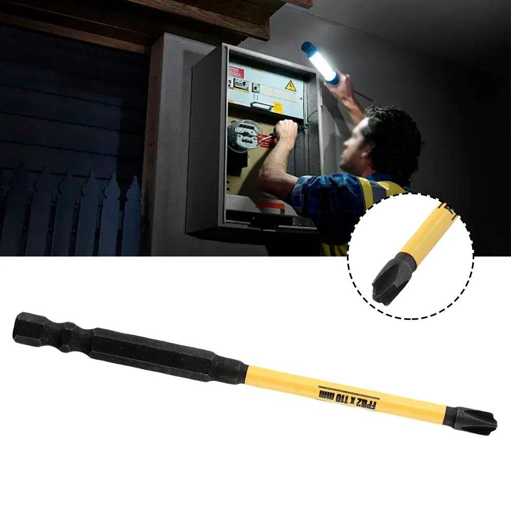 5pcs Non-slip Slotted Cross Screwdriver Bit Impact PH2 Screwdriver Bits Disassembly Tool